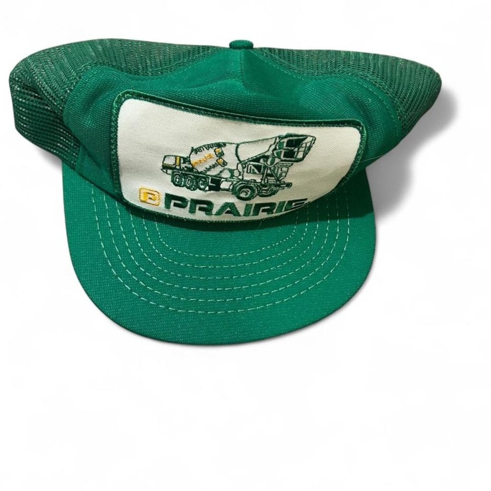 Green and white trucker‎ hat snapback retro osfm